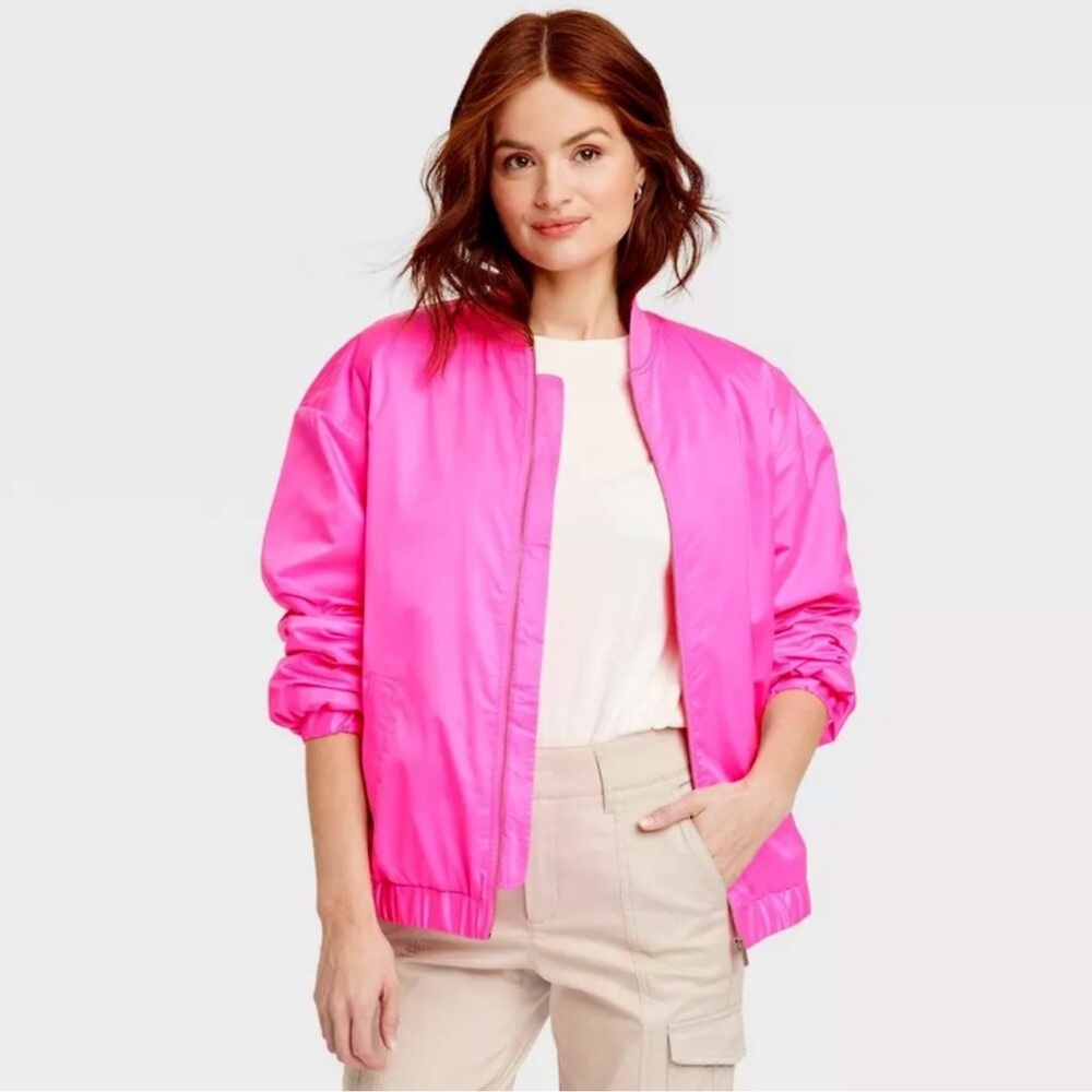 A New Day Pink Bomber Jacket NWT XXL